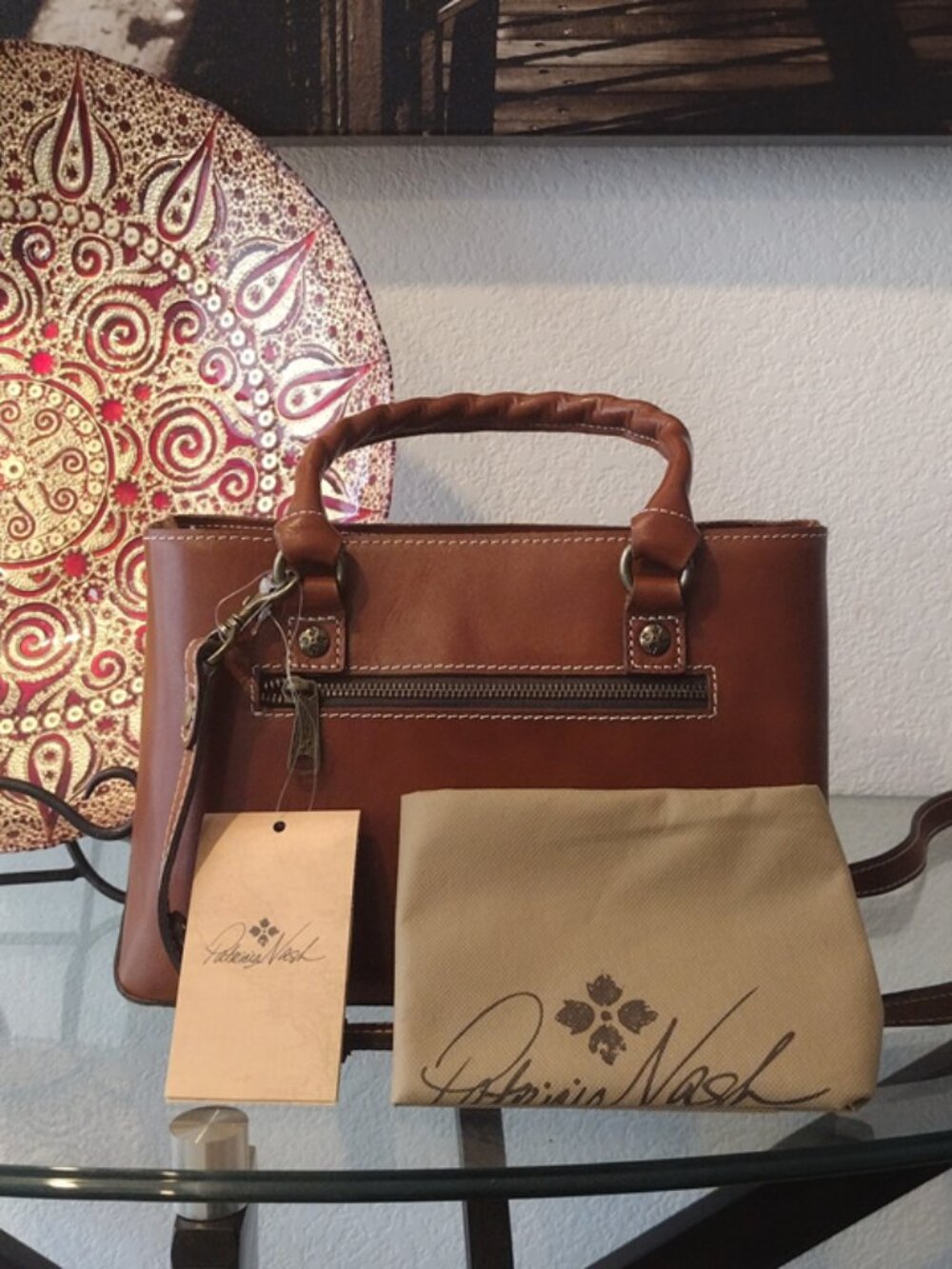 Patricia Nash Angela Crossbody Bag – Brown Leather – Excellent Condition